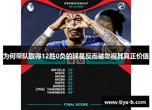 为何带队取得12胜0负的球星反而被忽视其真正价值