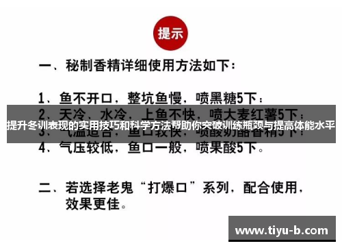 提升冬训表现的实用技巧和科学方法帮助你突破训练瓶颈与提高体能水平