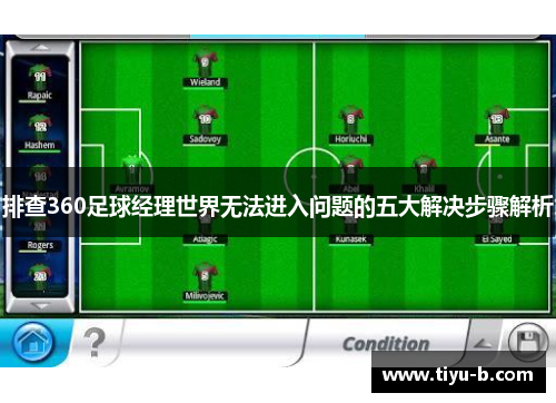 排查360足球经理世界无法进入问题的五大解决步骤解析
