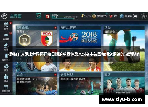 揭秘FIFA足球世界杯开始日期的重要性及其对赛事氛围和观众期待的深远影响